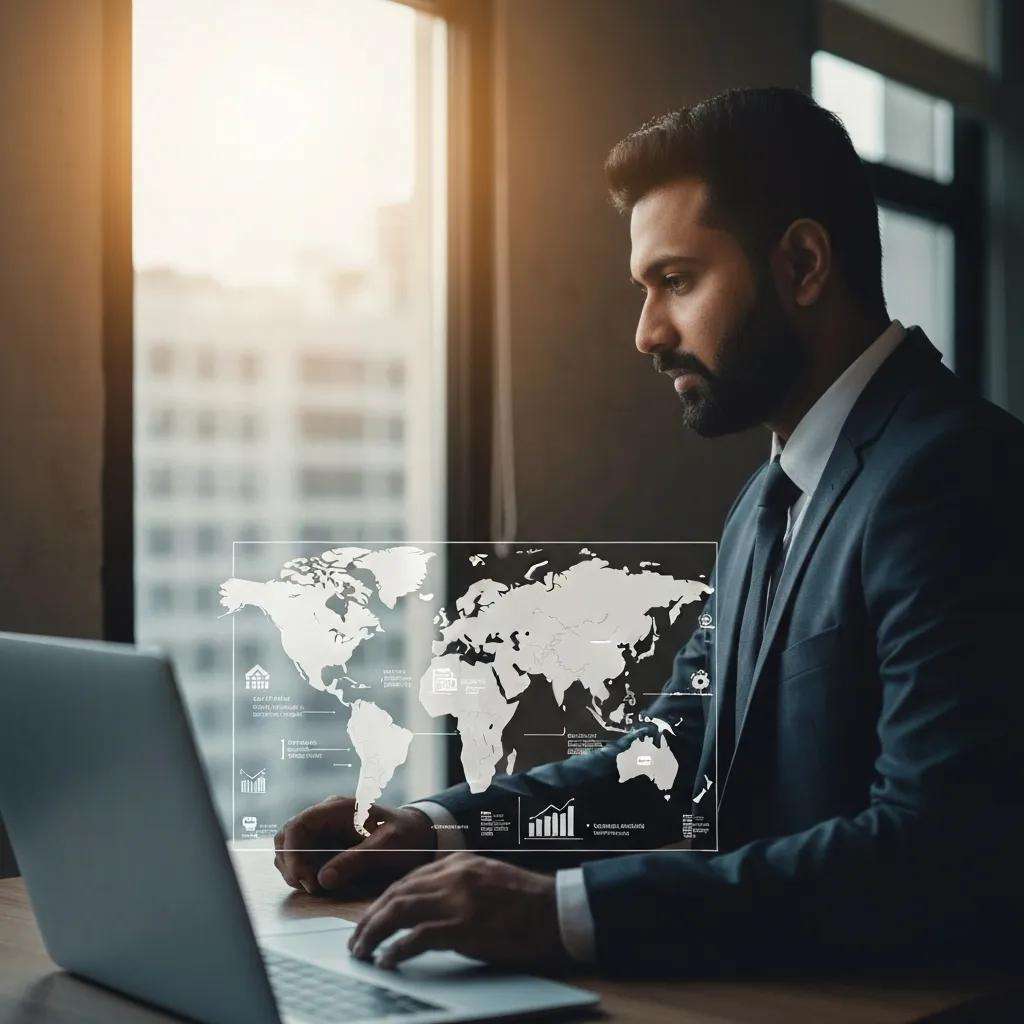 Business professional analyzing challenges in global ISO standards adoption