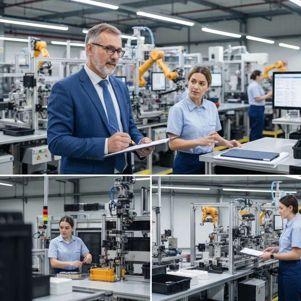 External auditor evaluating quality management system on-site