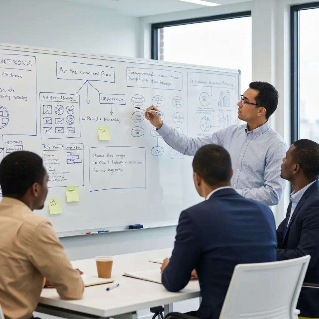 Planning session for ISO 9001 internal audit program with checklist and calendar