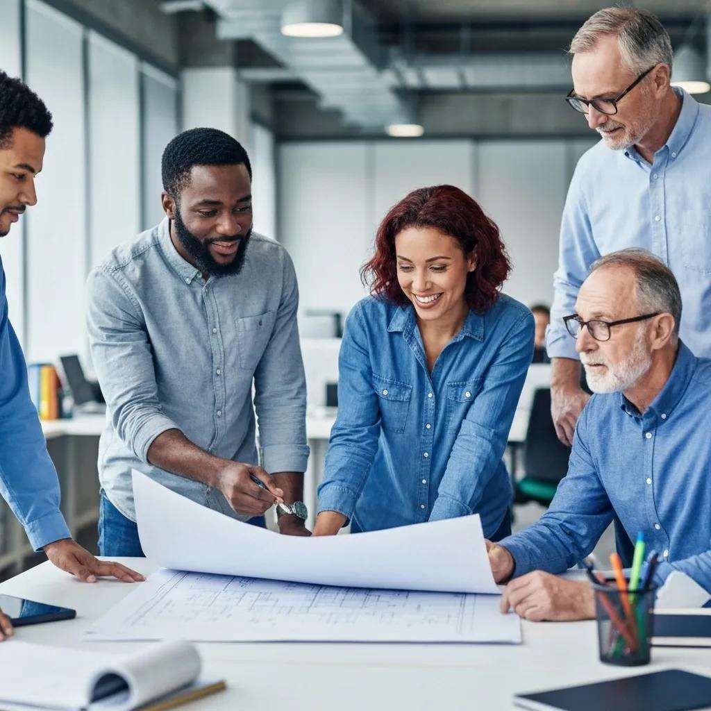 Team conducting an internal audit, illustrating the collaborative nature of ISO 9001 training