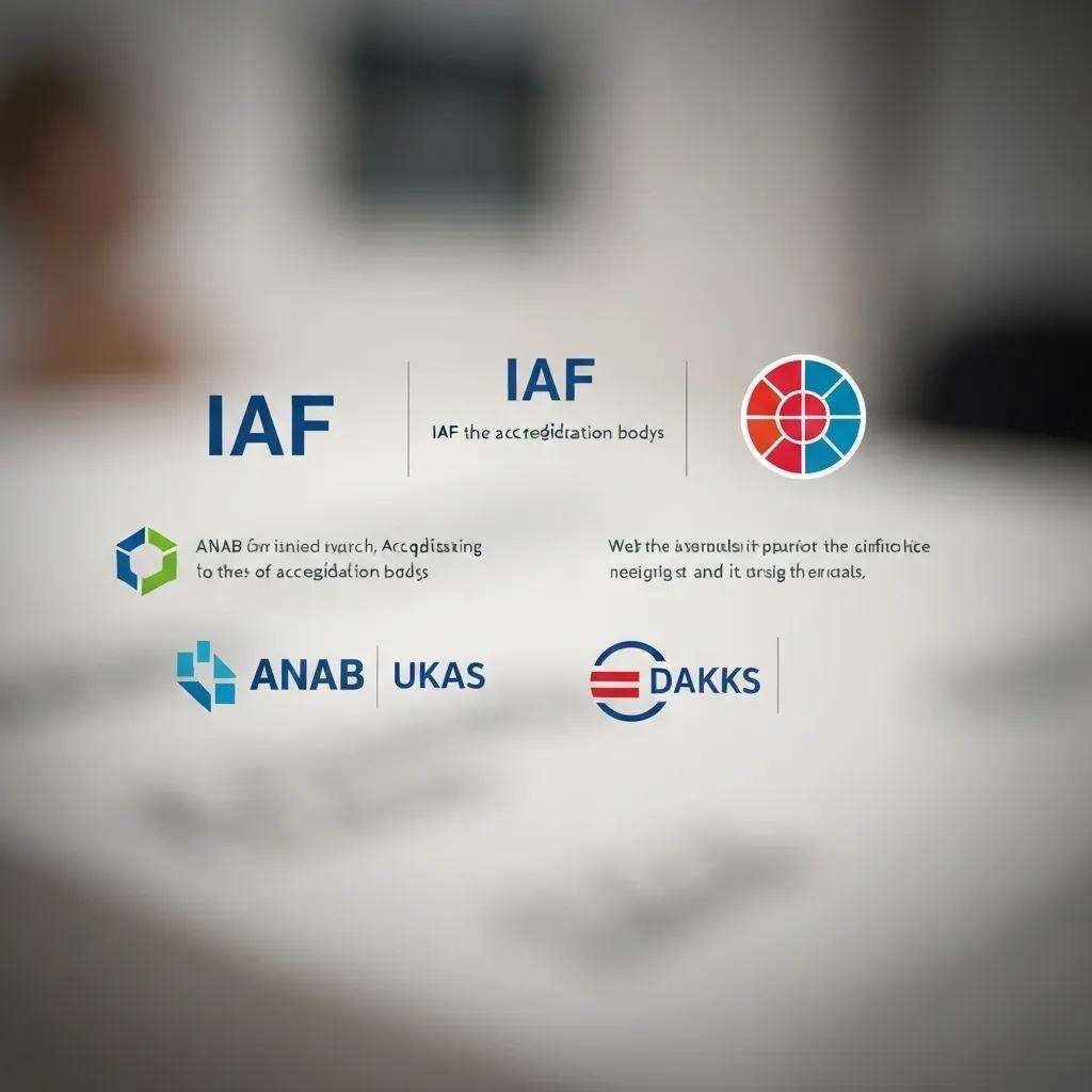 Logos of leading accreditation bodies for ISO certification