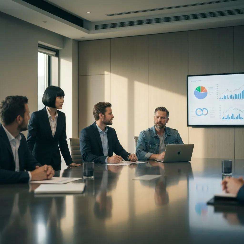 Business professional analyzing data for ISO 9001 cost reduction strategies