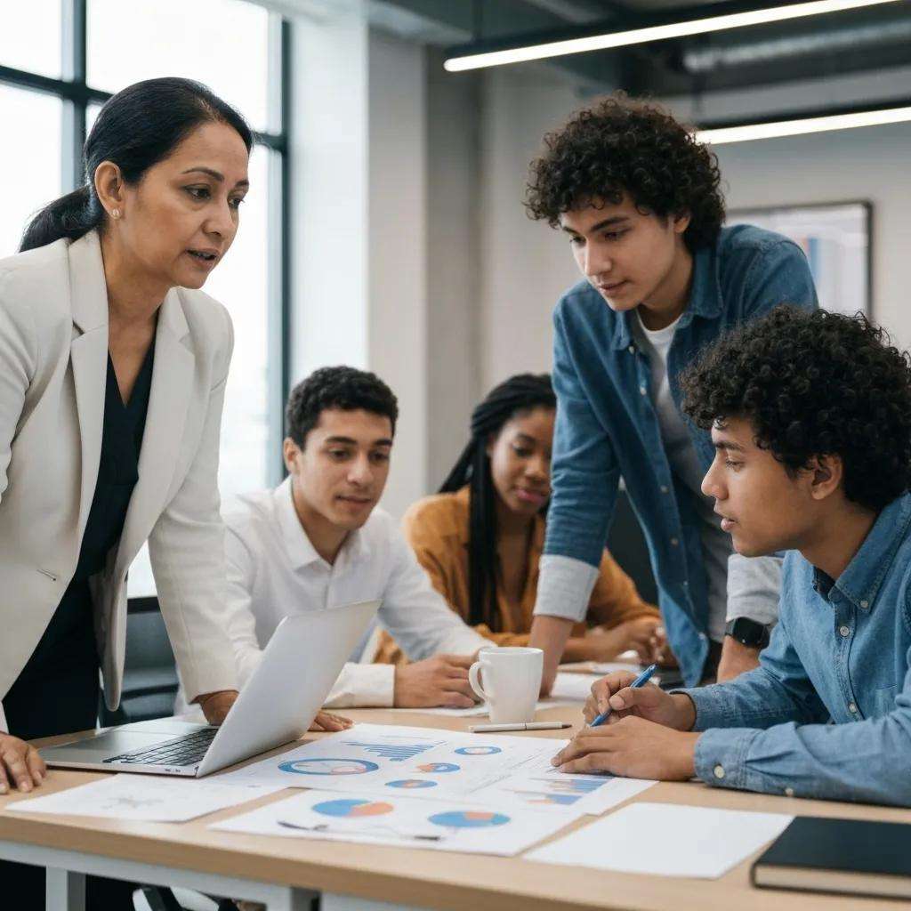 Team discussing ISO 9001 audit strategies in a modern office