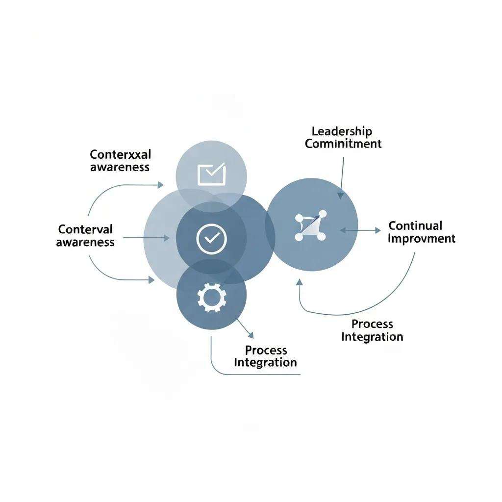 Conceptual diagram illustrating core principles of ISO 9001 risk-based thinking