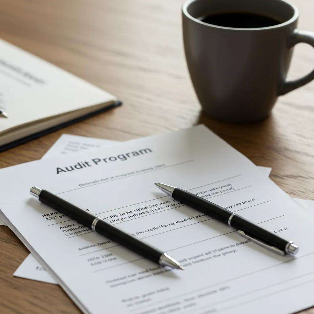 Checklist and audit program documents for ISO 9001 audit planning