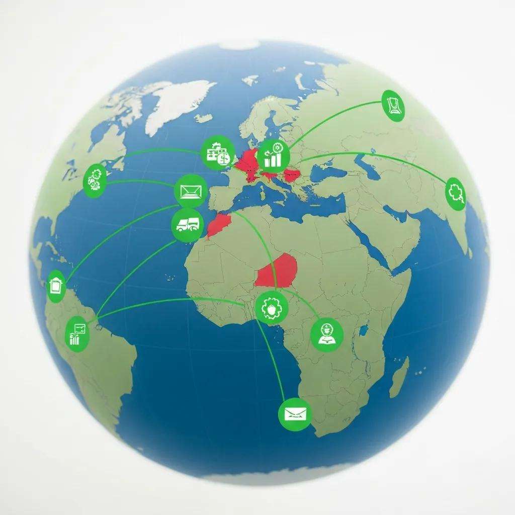 World map highlighting countries with ISO 9001 certification costs