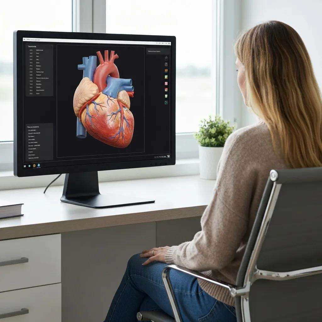 Person engaging with an online ISO 9001 training course in a home office