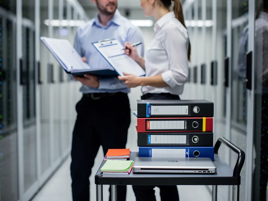 Auditor reviewing ISMS documentation against ISO 27001 controls